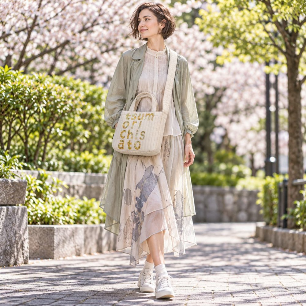 tsumori chisato CARRY ツモリチサトキャリー トート ショルダー 手持ち 斜め掛け ホログラムロゴ トートバッグ レディース 普段使い 使いやすい