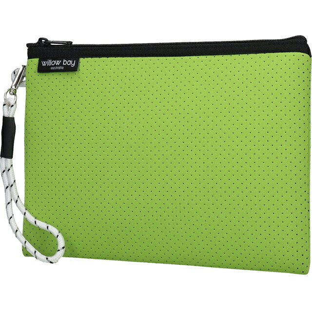 ウィローベイ ポーチ レディース ブランド WILLOWBAY ウィローベイラージブティックポーチ クラッチバッグ LIME