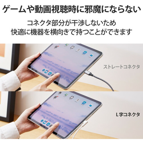 エレコム MPA-ACL20NWH2 Type-C USB-Cケーブル スマホ用 USB(A-C) 認証品 L字コネクタ 抗菌・抗ウイルス 2.0m ホワイト