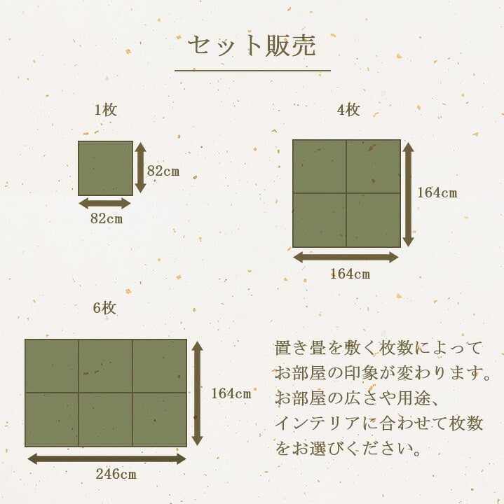 置き畳 ユニット畳 い草 消臭 抗菌防臭 約82×82cm 4P 4枚組