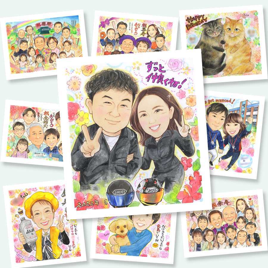 結婚記念日のギフトに、ずっとそばに置きたくなる似顔絵です。初めての似顔絵注文でも安心です。 似顔絵 ギフト 両親 手描き 贈り物 プレゼント 名入れ 結婚記念日 誕生日 記念 お祝い 両親 ご夫婦 お母さん お父さん 名入れ 下書き確認 修正無料 そっくり サプライズ 一生もの 親孝行 カップル 一生もの 両親 2人 還暦祝い 感謝 大人数 ブライダルギフト 記念日 傘寿祝い 色紙 喜寿祝い