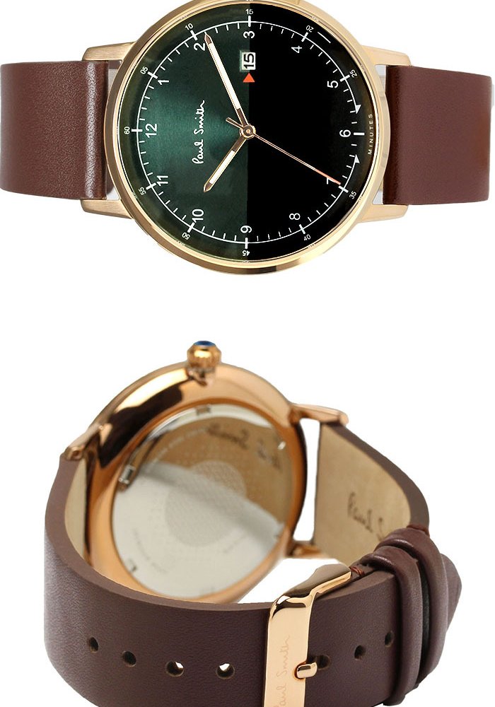 ポールスミス Paul Smith 腕時計 メンズ 革ベルト 41mm レザー クラシック ブランド 人気 ゲージ GAUGE グリーン ブラック シルバー パープル ネイビー ブラウン