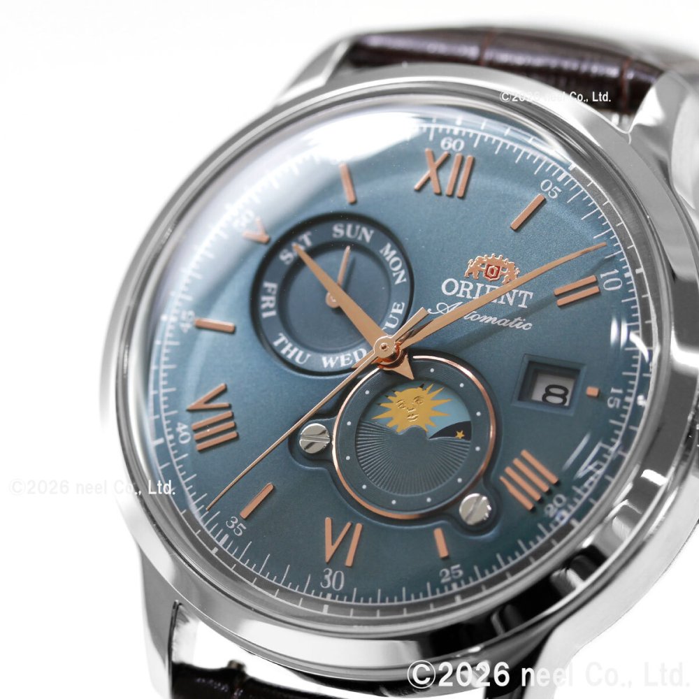 オリエント ORIENT クラシック Classic バンビーノ サンアンドムーン SUN ＆ MOON 自動巻 機械式 腕時計 メンズ RN-AK0805E Orient Bambino【2026 新作】