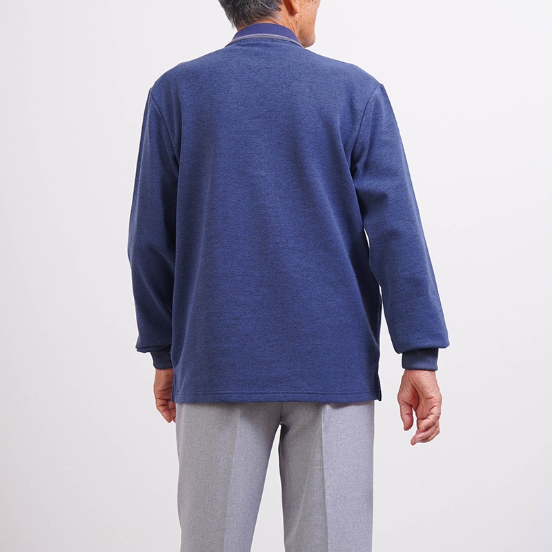シニアファッション メンズ 80代 70代 60代 90代 秋冬 あったか 長袖 杢調 なめらかピーチ起毛&裏起毛 ポロシャツ おじいちゃん 服 誕生日 プレゼント 紳士服 男性 祖父 お年寄り 老人 高齢者 ギフト（cki-mt8-81363884）