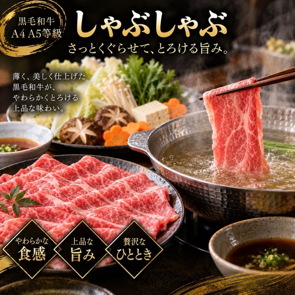 国産 黒毛和牛 A4 A5 薄切り4種食べ比べ 400g ロース 肩みすじ 三角バラ 赤身 すき焼き しゃぶしゃぶ 肉ギフト