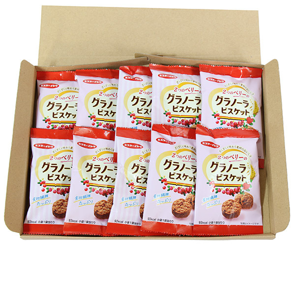 (全国送料無料) お菓子 詰め合わせ ミスターイトウ 2つのベリーのグラノーラビスケット 21g（10コ） メール便 (4901050136694sx2m)