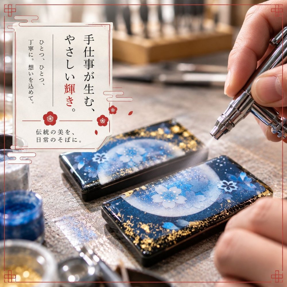 職人の手作り！和柄ペアFRISKケース「絵」フリスク タブレット ミント 名入れ 職人 手作り ハンドメイド 送料無料 伝統工芸 桜 和モダン 和柄 和風 和雑貨 ギフト プレゼント 贈り物