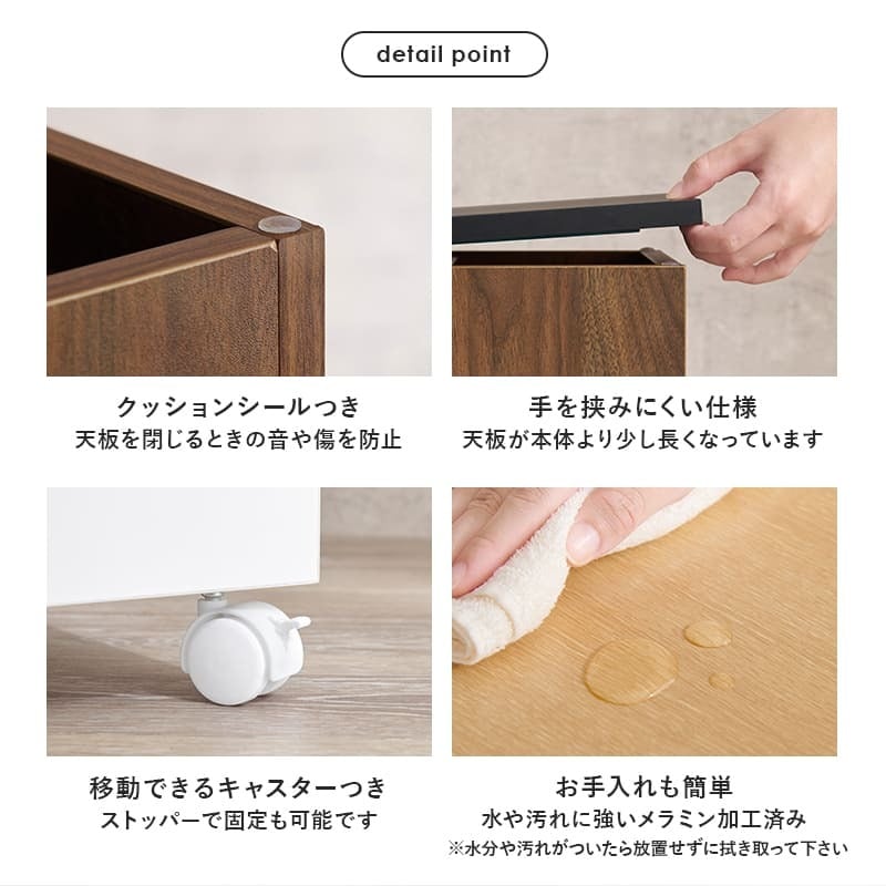 コスメワゴン キャスター付き コスメボックス 化粧台 サイドワゴン ドレッサー ミラー付き コスメテーブル 木製 机 幅30.5cm シンプル ホワイト テレワーク 収納ボックス コスメ 収納 化粧品 引出し 収納付き 容量 一人暮らし