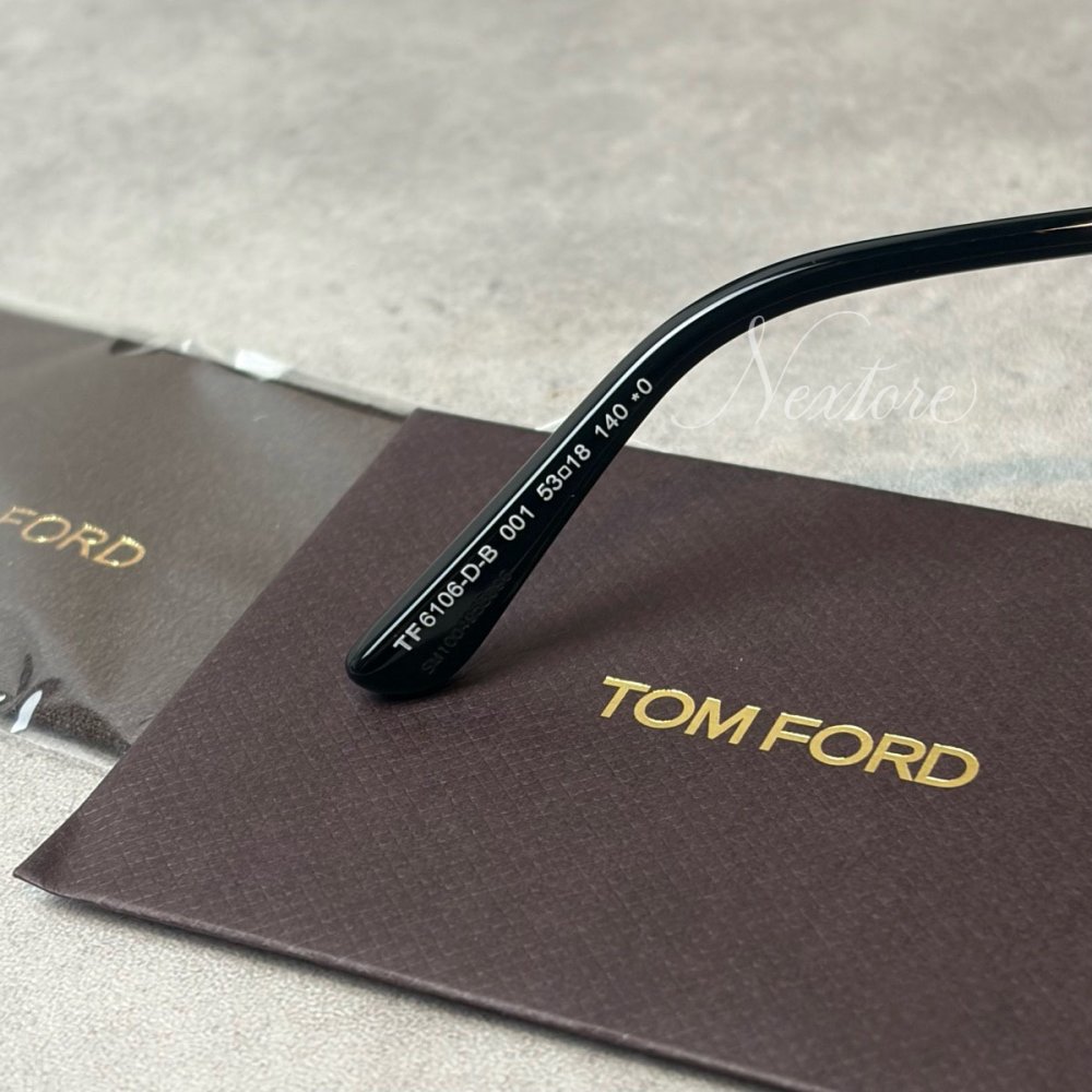 【並行輸入品】【正規品・新品】TOMFORD トムフォード TF6106DB FT6106DB 001 イタリア製 サングラス メガネ 眼鏡 メンズ レディース TOM FORD トム フォード 伊達メガネ ビジネス アジアンフィット
