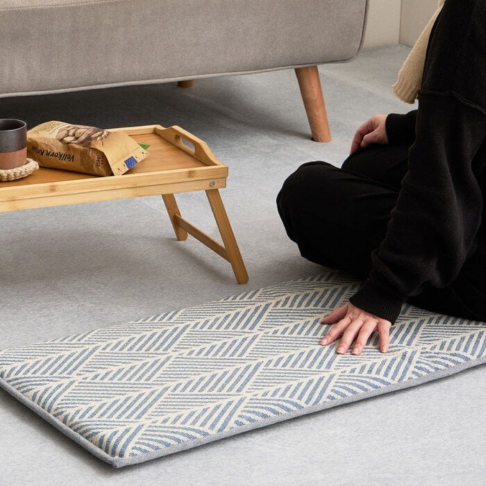 座布団 インド綿 ベンチクッション テラ クラック アルト 43×120cm 綿100% ロングクッション シートクッション 座布団 ウレタン ふっくら ナチュラルな雰囲気で使いやすい おしゃれな馬蹄クッション 座ぶとん ざぶとん フロアクッション 寝具