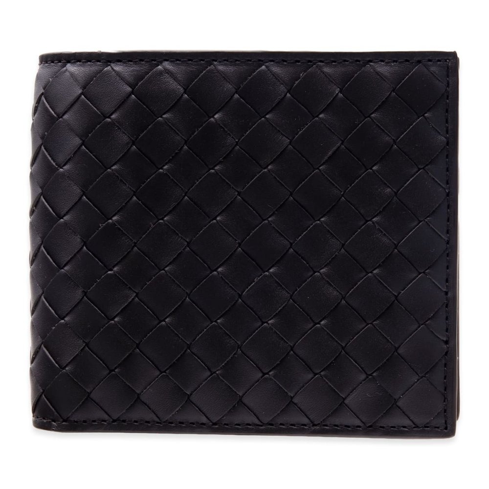 選べる2色 ボッテガヴェネタ 二つ折り財布 メンズ イントレチャート BOTTEGA VENETA 本革 札入れ 小銭入れなし カード入れ8枚 コンパクト エスプレッソ アルドワーズ 保存箱付き 113993 V47W1