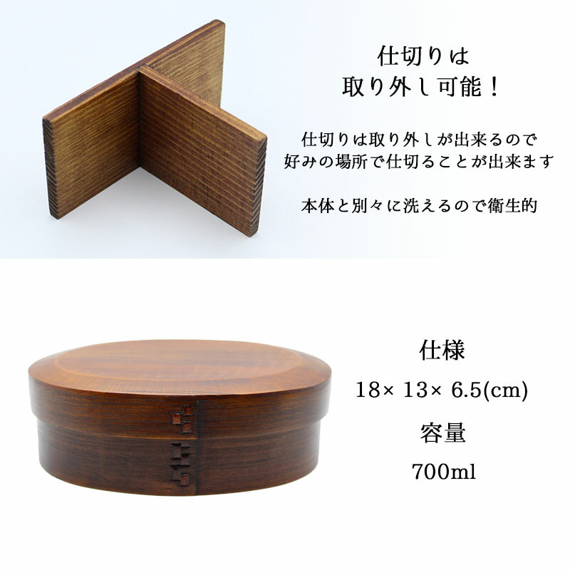 曲げわっぱ わっぱ弁当箱 弁当箱 お弁当箱 まげわっぱ 700ml セット 大人 かわいい おしゃれ ゴム 仕切り 1段 遠足 運動会 軽量 女子 スリム 男子 男性 女性 メンズ 大容量 バンド わっぱ 日本製 丸型 サンドイッチ