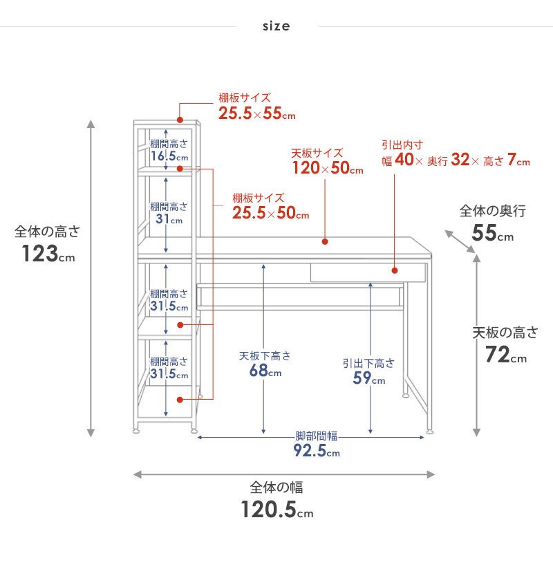 デスク チェア ラック付き 幅120cm パソコン おしゃれ pc 学習 書斎机 引き出し 収納付き 棚付き テレワーク 在宅ワーク スリム 省スペース 北欧 木製 ナチュラル ホワイト 白 iwp-120 新生活