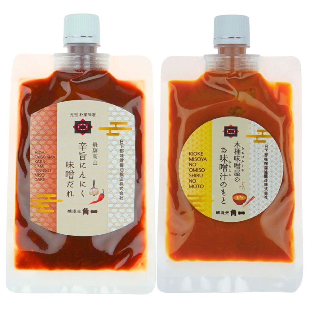 飛騨高山 角一 味噌だれ お味噌汁のもと セット 2種入 調味料 詰め合わせ にんにく味噌だれ みそ 国産 ポスト投函便