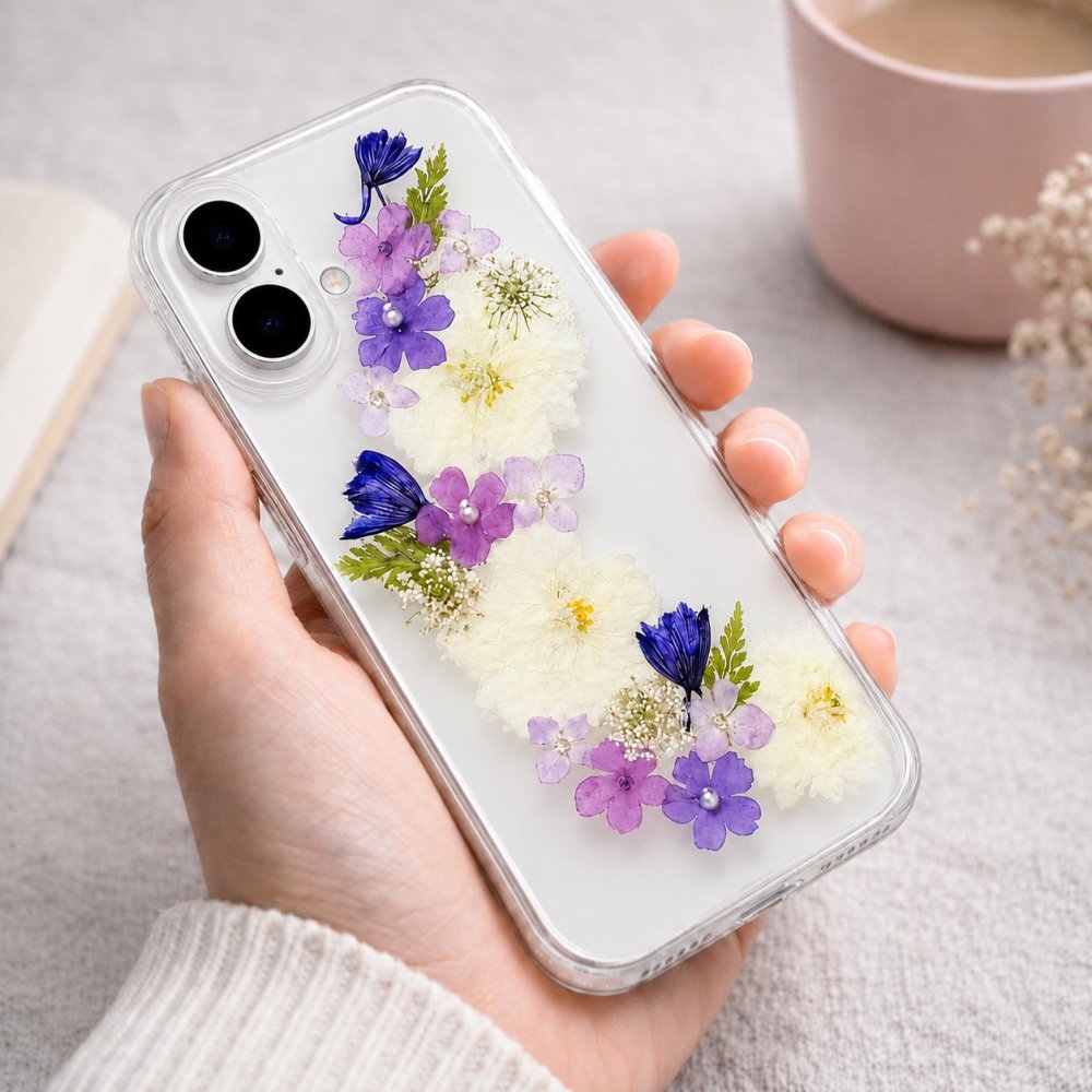 【ほぼ全機種対応スマホケース❁】押し花スマホケース NO.519 3color（着日指定不可） 押し花＆レジン iPhone/Xperia/AQUOS/Galaxy他