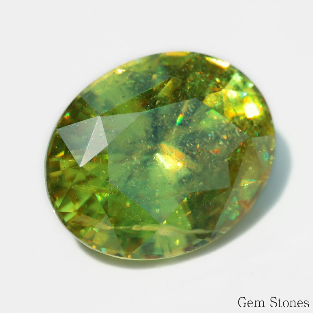 希少 スフェーン 10.18ct 高品質 アップルグリーン  ルース 宝石 裸石 大粒 イエロー グリーン ジュエリー オリジナル 制作 コレクション 記念 お守り 誕生日 プレゼント