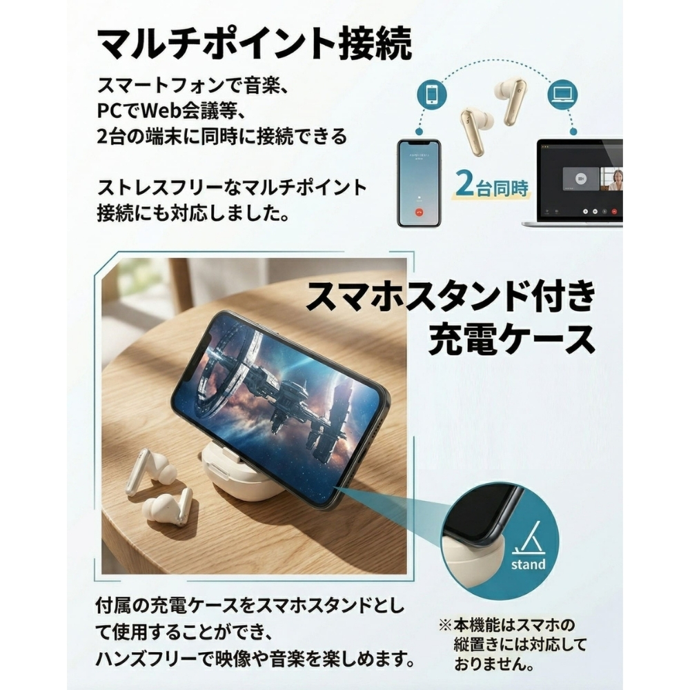 Anker Soundcore P40i アンカー サウンドコア A3955 ワイヤレスイヤホン ノイズキャンセリング 最大60時間再生 2台同時接続 ギフト