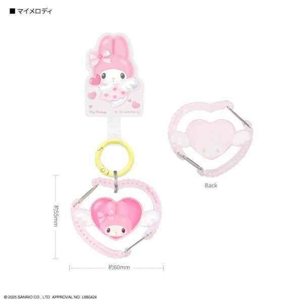 サンリオ マイメロディ マルチリングプラス クリア カラビナ スマホリング ストラップホルダー 落下防止 全機種対応 iPhone Android グッズ キャラクター かわいい おしゃれ ギフト SANG-542MM サンリオ正規ライセンス品