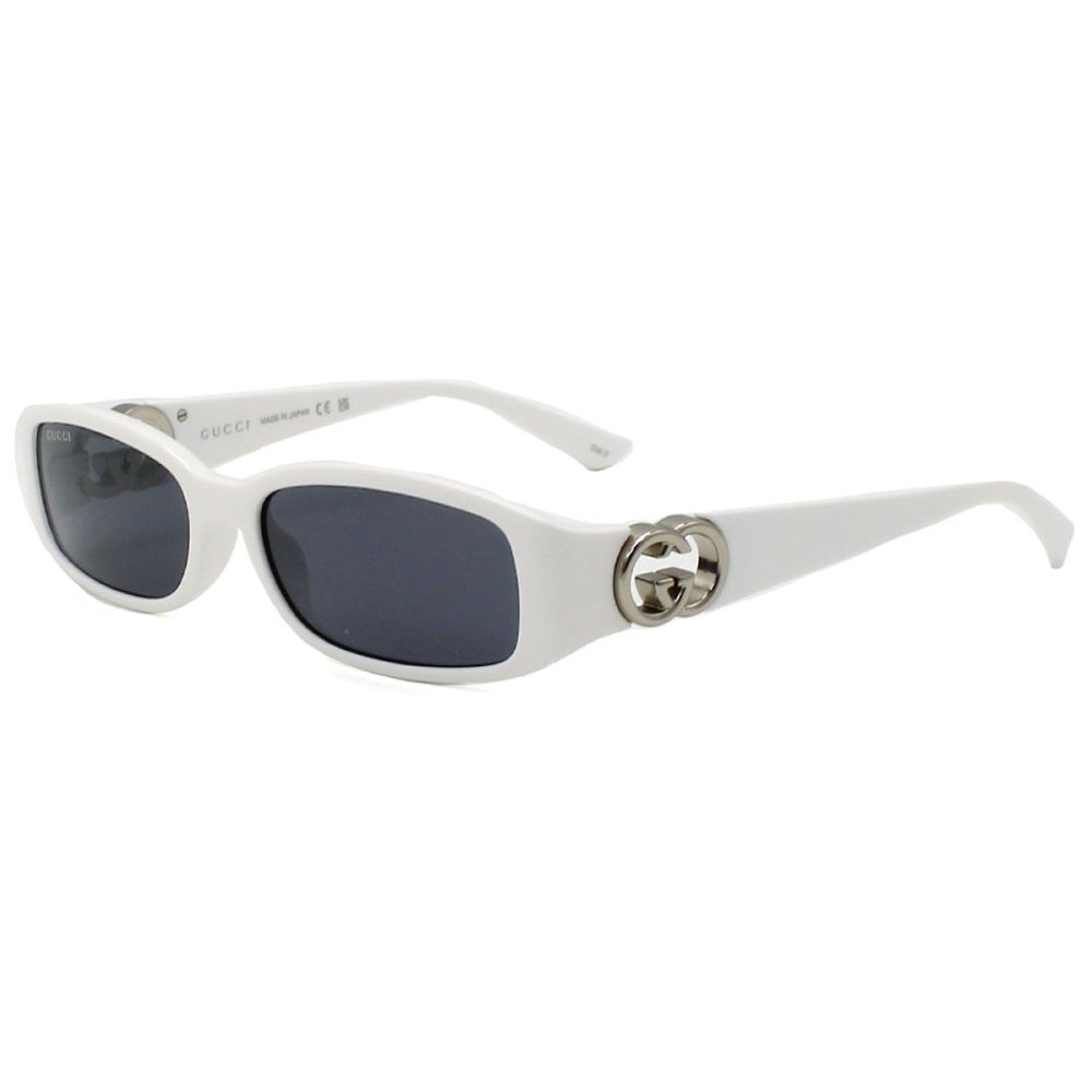 グッチ GUCCI サングラス グローバルフィット アイウェア UVカット レクタンギュラー GG1661S-003 メンズ レディース ユニセックス ホワイト+グレー 国内正規品