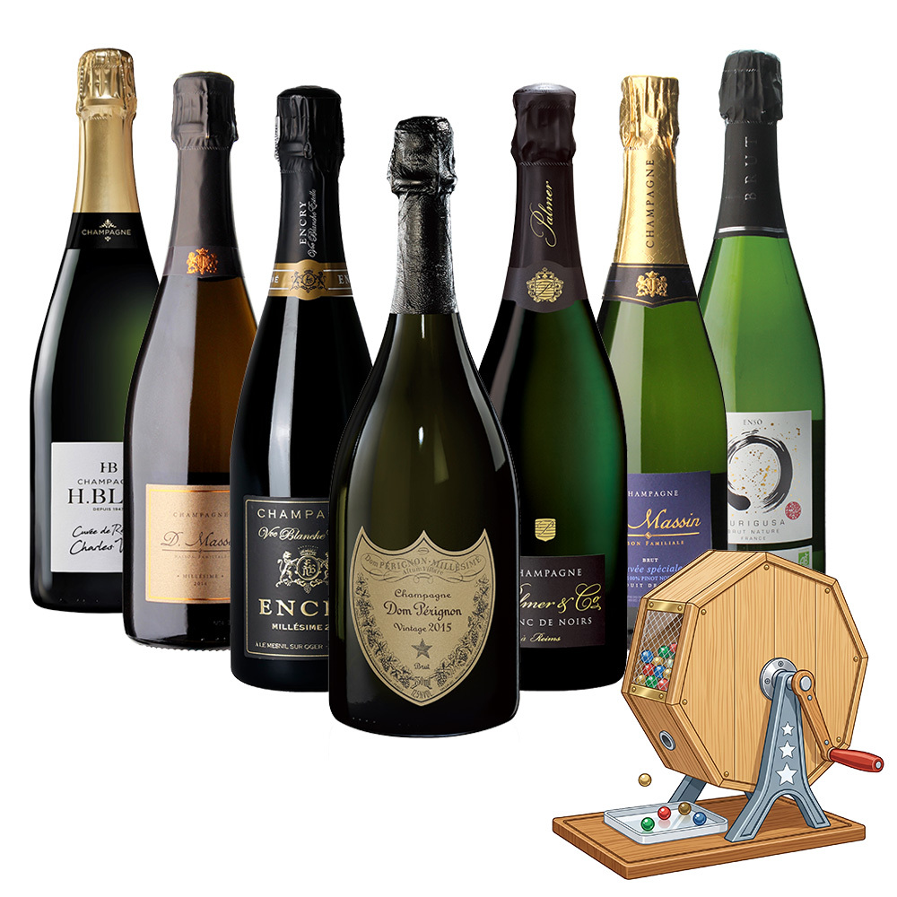 シャンパンくじ ミステリーBOX ドン・ペリニヨン ホワイト 特賞 全60口限定 フランス産シャンパーニュ 750ml 1本 ランダム お楽しみ くじ 福袋 シャンパン ギフト プレゼント 誕生日 お祝い 母の日 父の日 クリスマス 贈り物 お祝いにも最適です ドンペリ