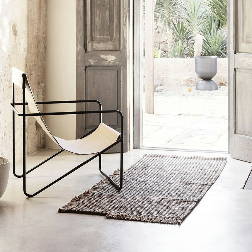 ferm LIVING ファームリビング Way ウェイ ランナーラグマット オフホワイト 70×180 室内おしゃれ インテリア マット 洗える ラグ ラグマット 屋外 人気 シンプル 雑貨