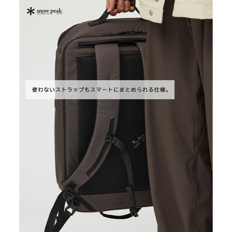 snowpeak Everyday Use 3Way Business Bag リュック 大容量 普段使い ビジネス 通勤 使いやすい レディース メンズ ギフト プレゼント ブラック ac25su401