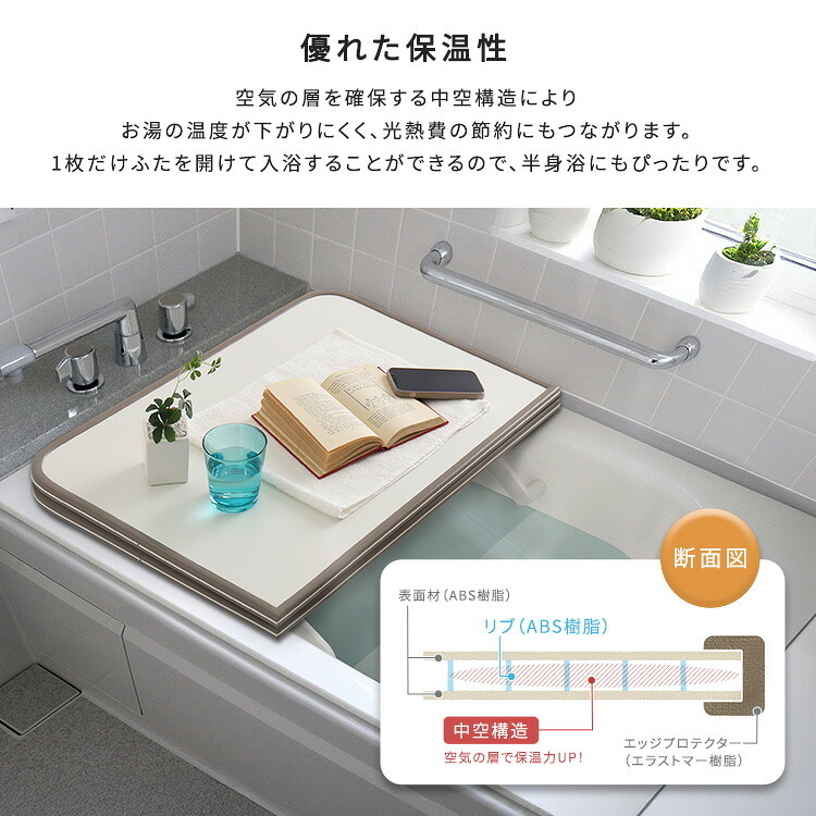 風呂ふた パネル式 幅68～78cm対応 軽量 抗カビ 断熱 風呂フタ 組み合わせ式 浴槽ふた 浴槽カバー バス用品 UV加工 水はけ良好 滑り止め 省スペース 清潔 お手入れ簡単 シンプル モダン 取替え用 バスルーム お風呂 蓋 保温 軽量パネル