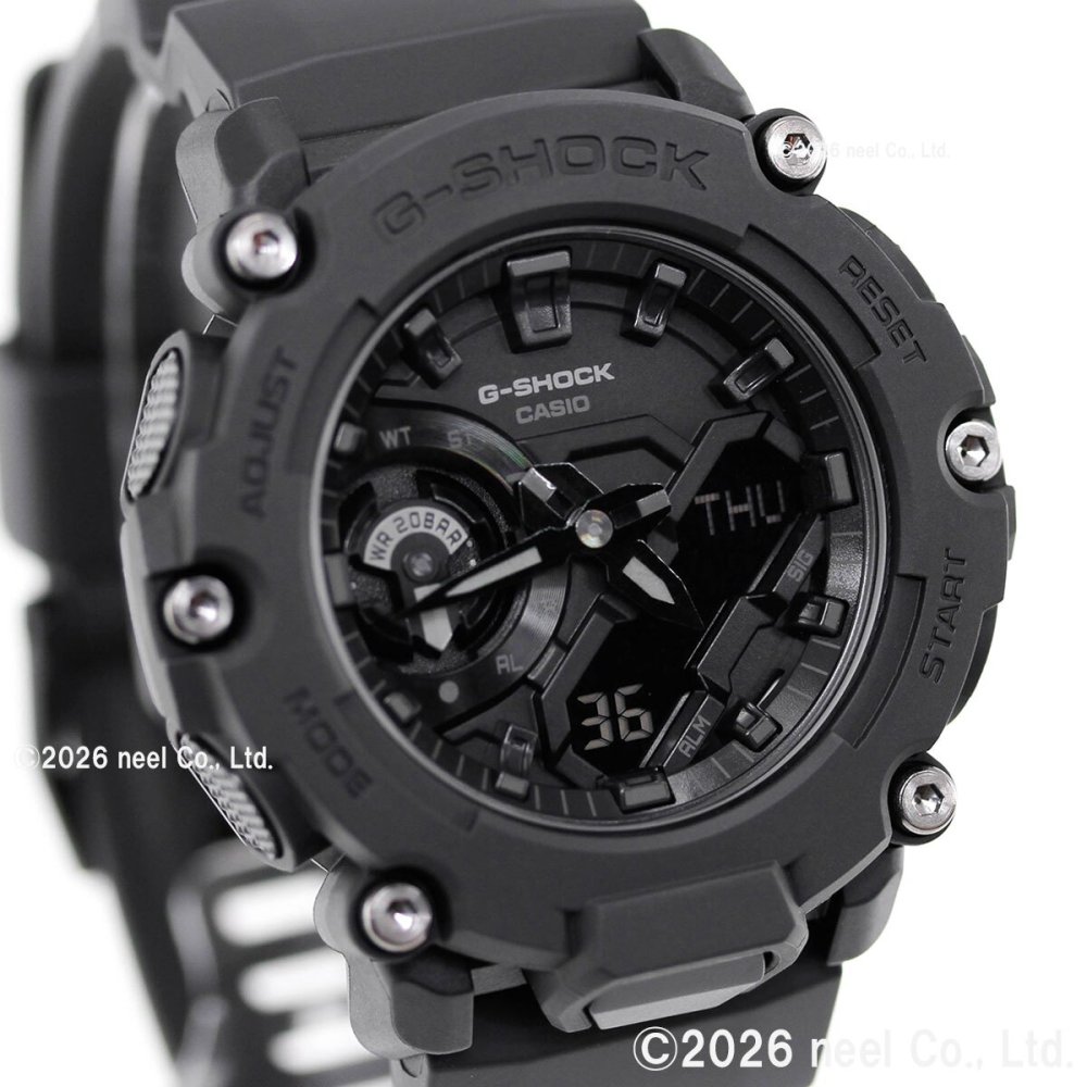 G-SHOCK Gショック GA-2200シリーズ GA-2200BB-1AJF メンズ 腕時計 電池式 アナデジ 樹脂バンド ブラック CASIO カシオ