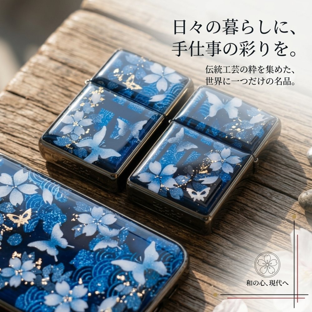 ペアzippoケース「蹴」ライター ジッポ 和柄 伝統 職人 手作り 送料無料 名入れ 桜 さくら 手作り ハンドメイド 記念日 誕生日 プレゼント ギフト
