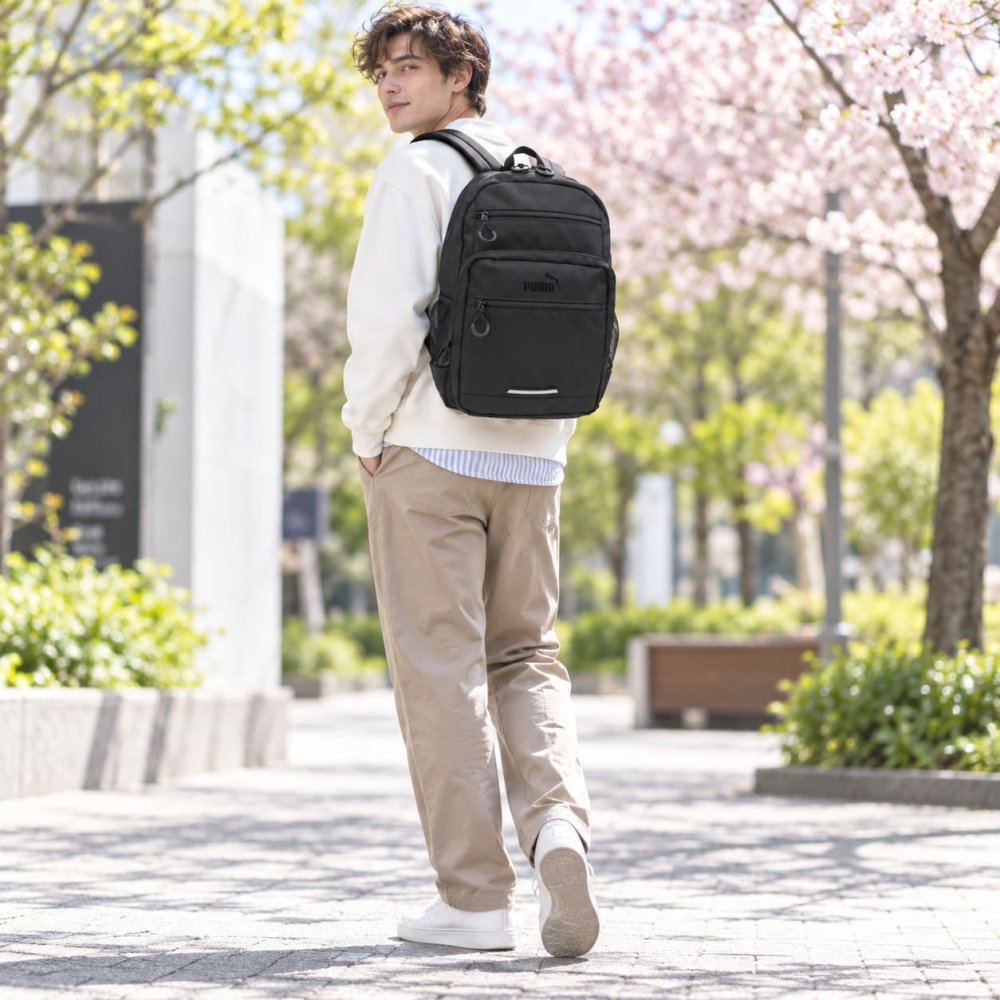PUMA トレジャー ラウンドデイパック 20L リュック 大容量 リュックサック かばん カバン 鞄 普段使い レディース メンズ ギフト プレゼント ブラック j20527