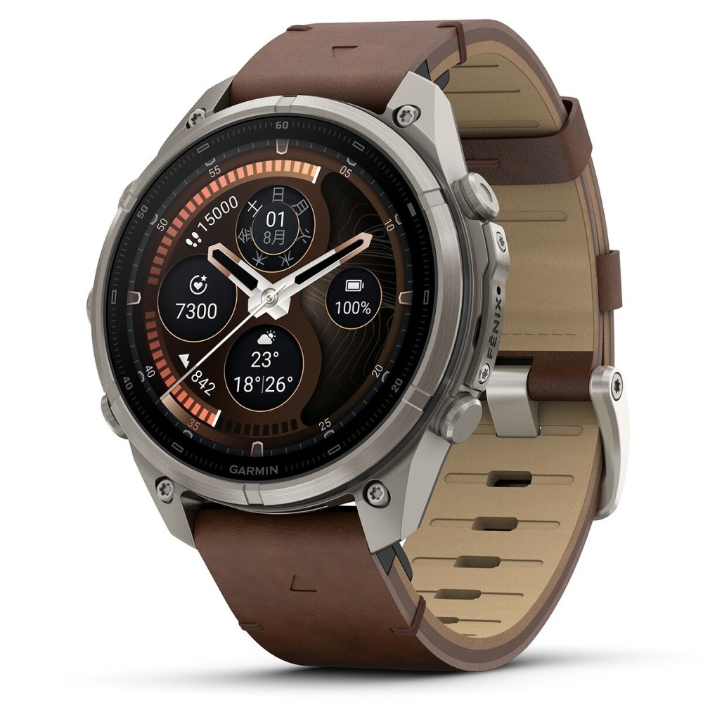 ガーミン GARMIN fenix 9 Pro inReach AMOLED 47mm フェニックス9 プロ インリーチ アモレッド GPS スマートウォッチ 010-04336-80 腕時計 Ti / Leather Band【2026 新作】