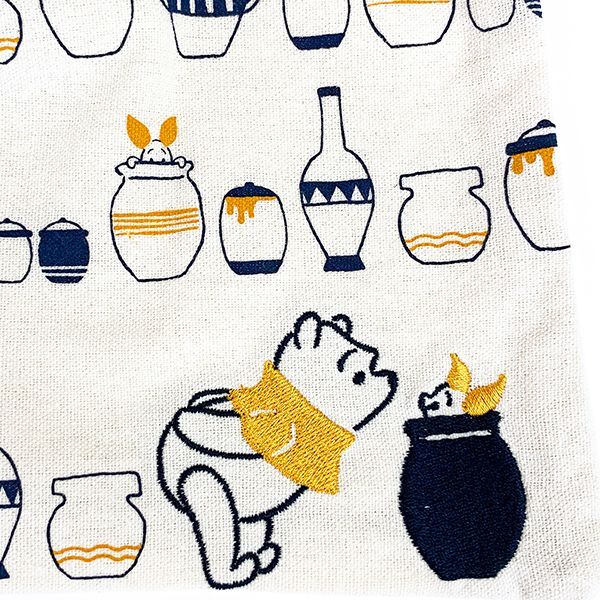 ディズニー プー Winnie The POOH Pooh Series 巾着バッグ バッグ 通勤 通学 巾着 刺繍 ブルー グッズ