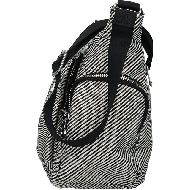 キプリング ショルダーバッグ レディース ブランド Kipling ガブ S PE+ ロゴ ワンポイント 総柄 ストライプ KI8039-4SY Diagonal Jacquard 黒