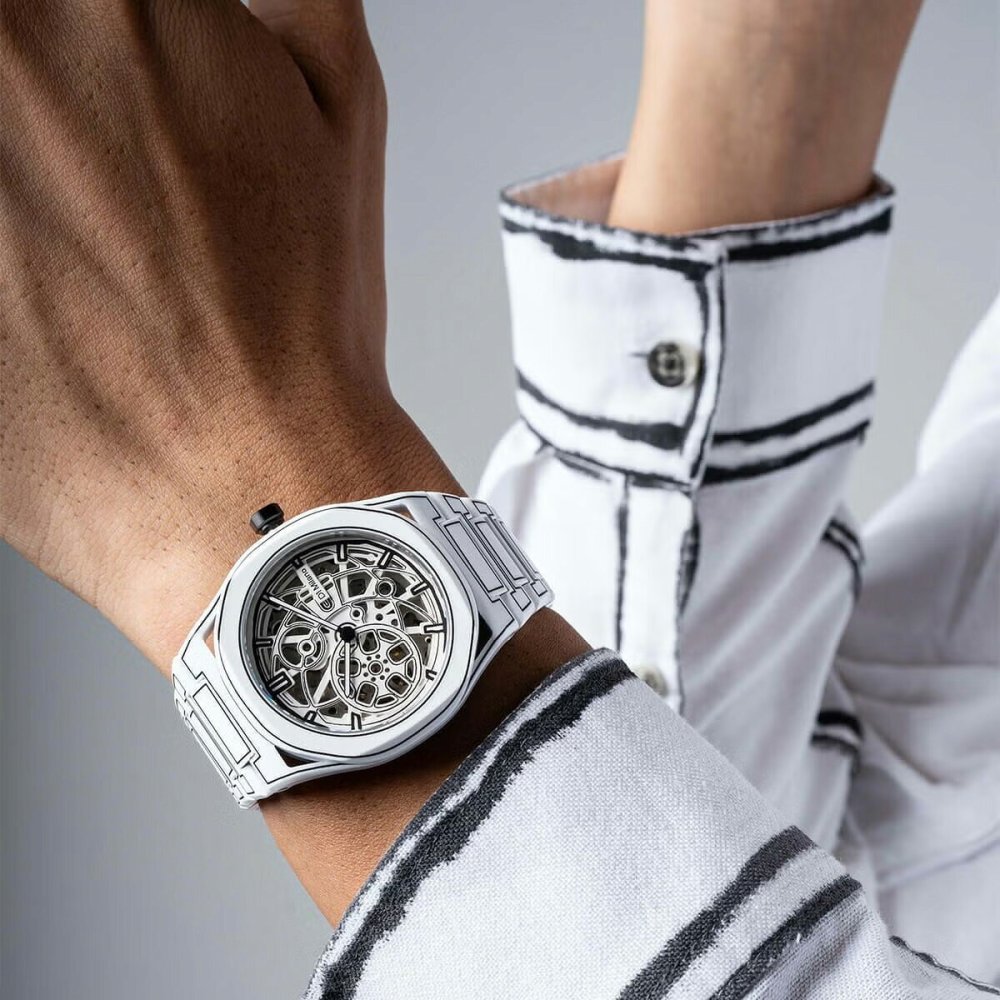ディーワンミラノ D1 MILANO スケルトン White Sketch ホワイトスケッチ 腕時計 メンズ 自動巻き SKBJ20