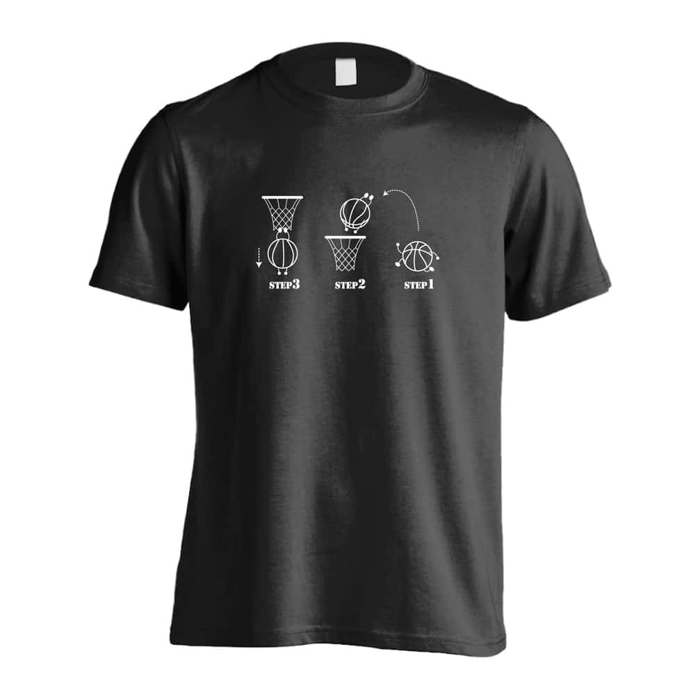 バスケ Tシャツ 半袖 メンズ ウェア レディース 練習着 ジュニア ドライ おもしろ tシャツ 速乾 名入れ スポーツ 女子 男子 チーム おしゃれ 文字入れ 「バスケットボールがこうなってこう」 アートワークスコウベ 【送料無料】