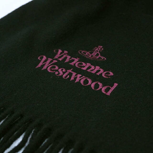 ヴィヴィアンウエストウッド VIVIENNE WESTWOOD マフラー 26-W00Q7-N401-BLACK レディースメンズブラック マフラー