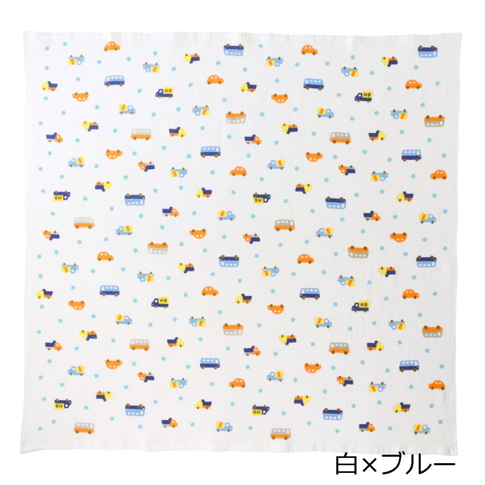 ミキハウスホットビスケッツ  ガーゼバスタオル&ラトルセット＜BOX付き＞ギフトラッピング　出産祝い　誕生日　お祝い　入園祝い　キッズ服　ベビー服