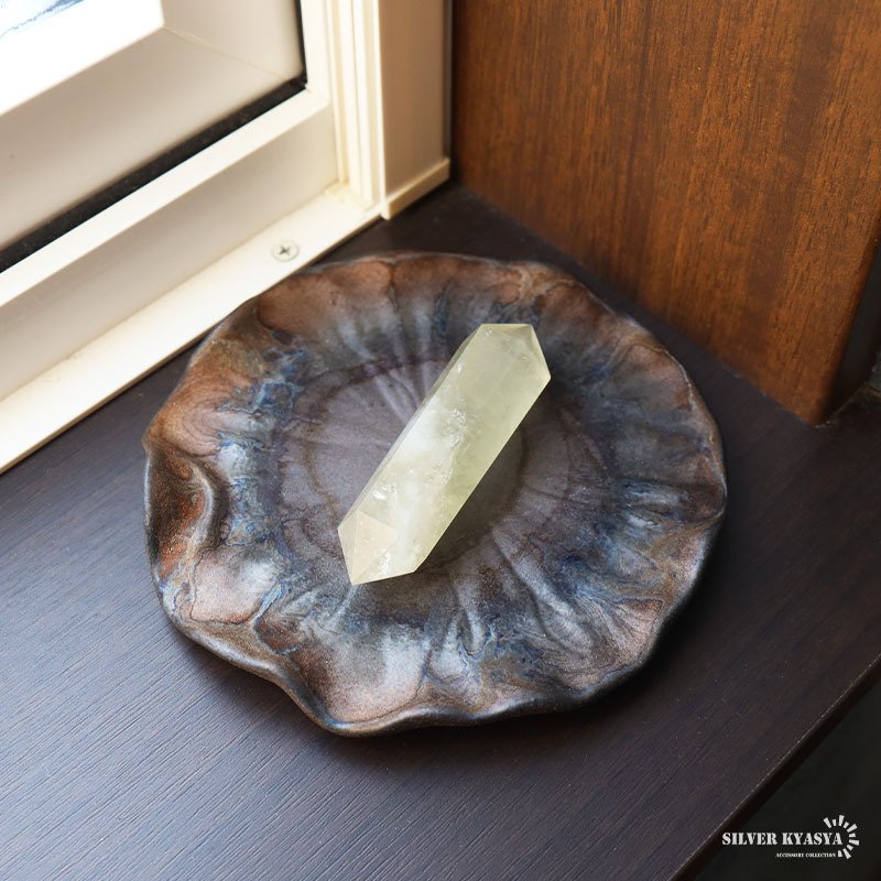 シトリン 六角柱 天然石 17mm×75mm 一粒 水晶 パワーストーン 浄化 置き石 インテリア 飾り 本物 小物 雑貨