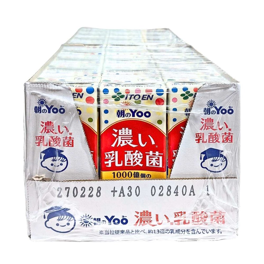 伊藤園 朝のYoo 濃い乳酸菌 200ml×24本 紙パック フェカリス複合菌 1000億個  脂肪ゼロ チチヤス共同開発 #44571 日本製  [賞味期限は2027.2.28まで] 秋の買い置き 敬老