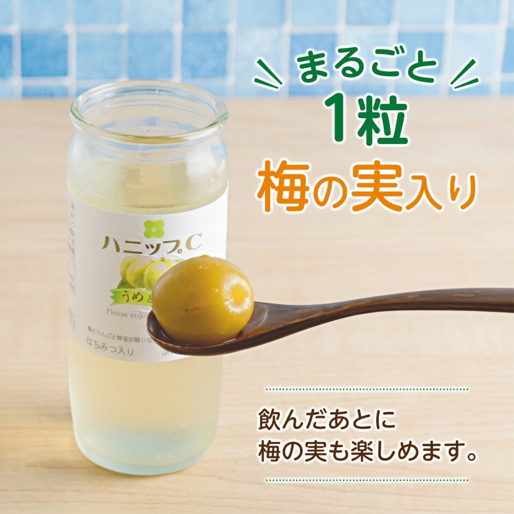 夏ギフト ハニップC うめとりんご 200g×15本 梅の実入りドリンク