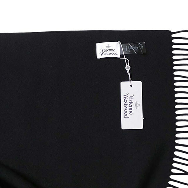 ヴィヴィアンウエストウッド VIVIENNE WESTWOOD NURIA STOLE マフラー 8103013J-W010X-N401-BLACK ユニセックスブラック マフラー
