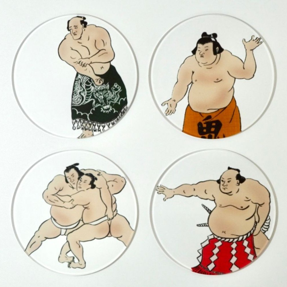【toumei  関取 コースター 木箱入り 4枚セット】トウメイ コースターセット 【ラッピング・熨斗対応可／桐箱でお届け】【結婚のお祝いに】おしゃれ 誕生日 両親 父 母 夫婦 祖父母 結婚記念日 父の日 母の日 敬老の日 特別 友達 カップル パートナー お揃い 家族 結婚祝い 新築祝い 和モダン 国内生産 内祝い 上品 優美 上司 先輩 後輩 新生活