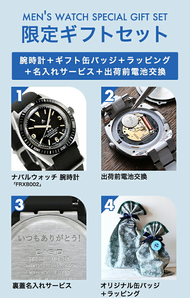 メンズ ギフトセット ナバルウォッチ Naval Watch Produced By LOWERCASE クォーツ 電池式 腕時計 ブランド メンズ NAVAL WATCH FRXB002 アナログ ブラック 黒
