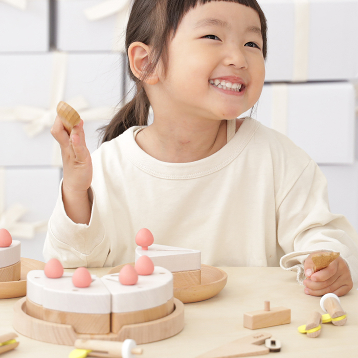 dou? Make a wish | ケーキ ろうそく おもちゃ 玩具 知育 木製 木のおもちゃ おままごと ごっこ遊び お店屋さん ケーキ屋さん パズル ナンバーピック