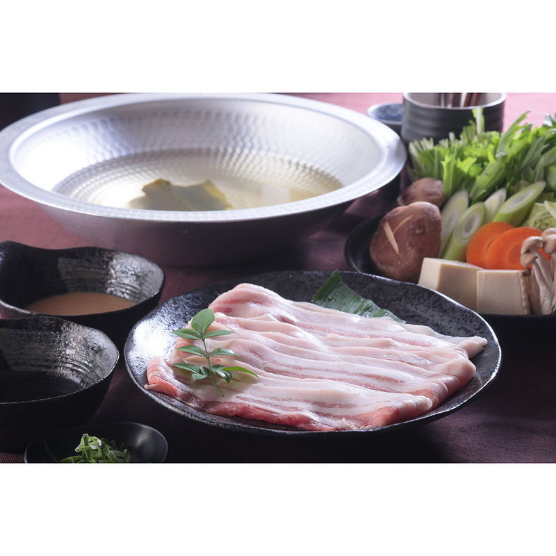 鹿児島県産黒豚使用 バラ肉しゃぶしゃぶ用スライス (930061) [お中元][お歳暮] ※送料無料(北海道・沖縄・離島への配送不可)
