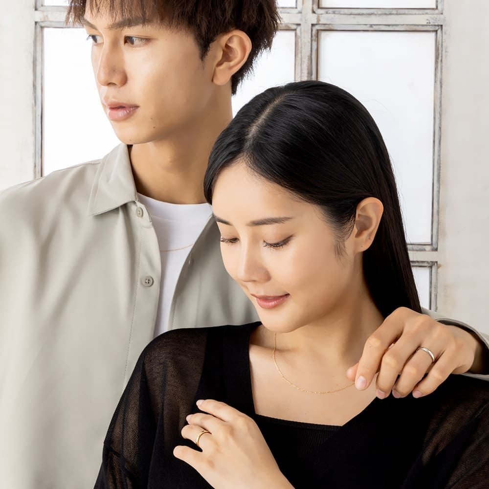 セミオーダー Lovers&Ring ペアリング 甲丸リング 内側に 誕生石が入る 刻印対応 10金  18金  プラチナ K10 K18 指輪 ペア リング お揃い レディース メンズ LSR0651PK-WG カップル 2個セット 名入れ 彼女 女性 彼氏 男性 妻 夫 指輪 誕生日プレゼント 記念日  結婚指輪 マリッジリング 人気 秋アクセ 秋ジュエリー ご褒美ジュエリー 彼女 ギフト