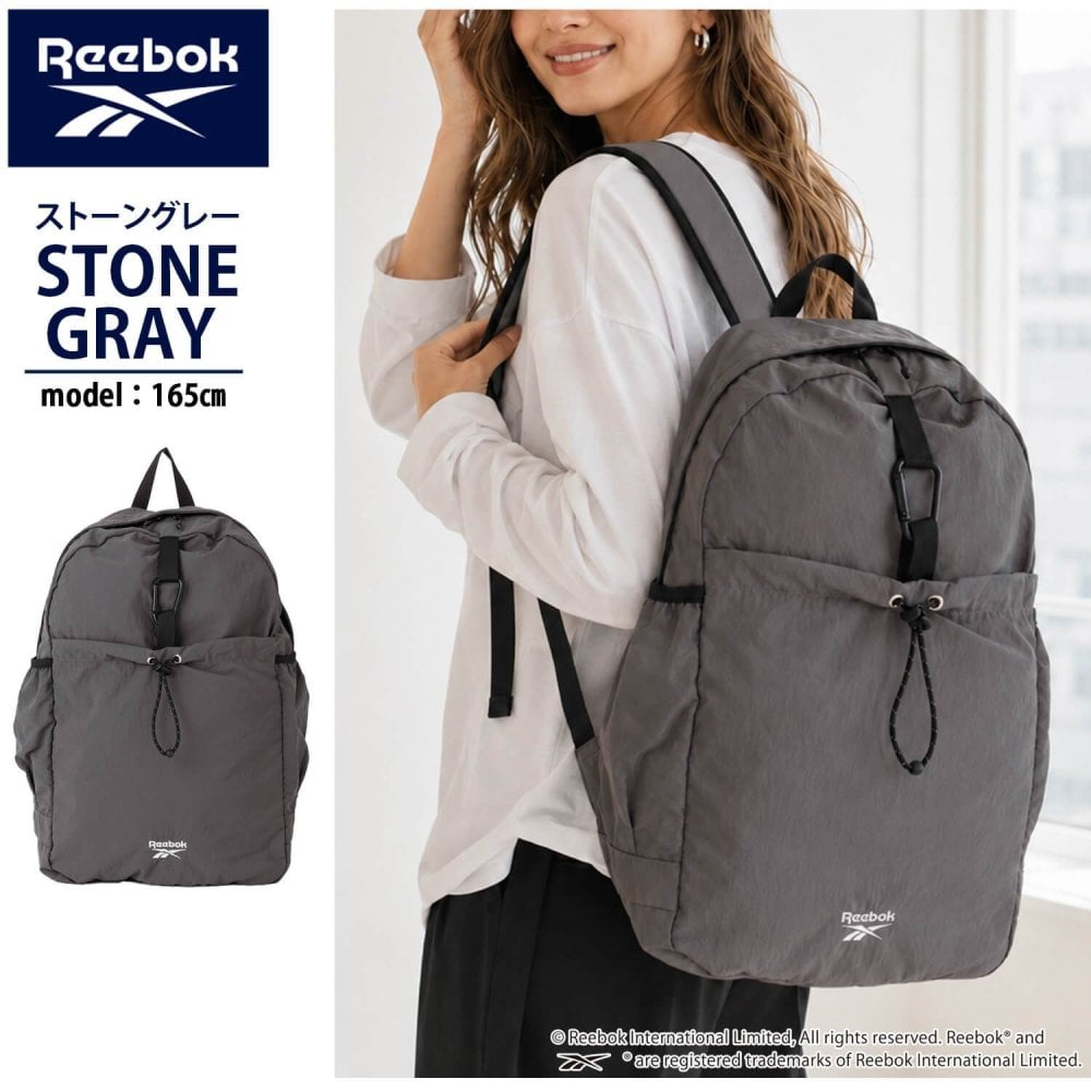 Reebok リーボック ナイロンリュック 約23L a4 軽量 軽い リュックサック  レディース メンズ ユニセックス 通学 学生 高校生 通勤 大人 カラビナ付き デイパック  ワンポイントロゴ シンプル アウトドア スポーツリュック ブランド 旅行 2026 karlas