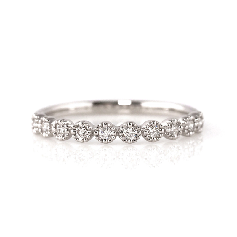 ダイヤモンド リング 指輪 ピンキーリング ピンキー ミルグレイン 0.12ct K18 18K 18金 プラチナ プラチナ950 ダイヤ 女性 レディース 誕生日 記念日 結婚記念日 錫婚式 10年 10周年 プレゼント ギフト 誕生日プレゼント 自分へのご褒美 20代 30代 40代 50代 60代 妻 彼女 ゴールド ホワイトゴールド ピンクゴールド イエローゴールド ダイヤ 金属アレルギー