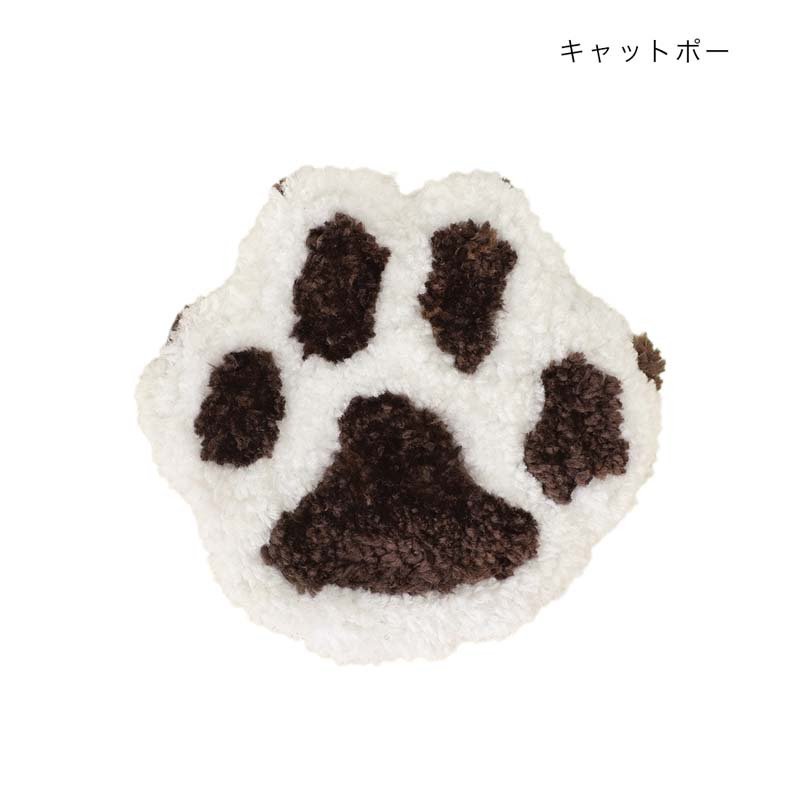 ミラー 手鏡 タフティングミラー 猫 コンパクトミラー ふわふわ もこもこ アニマル かわいい ねこ ネコ キャット 可愛い おしゃれ 鏡 アジアン雑貨 持ち運び ミケ ハチワレ 肉球 CAT 猫グッズ 15cm 贈り物 プレゼント ギフト もこもこ