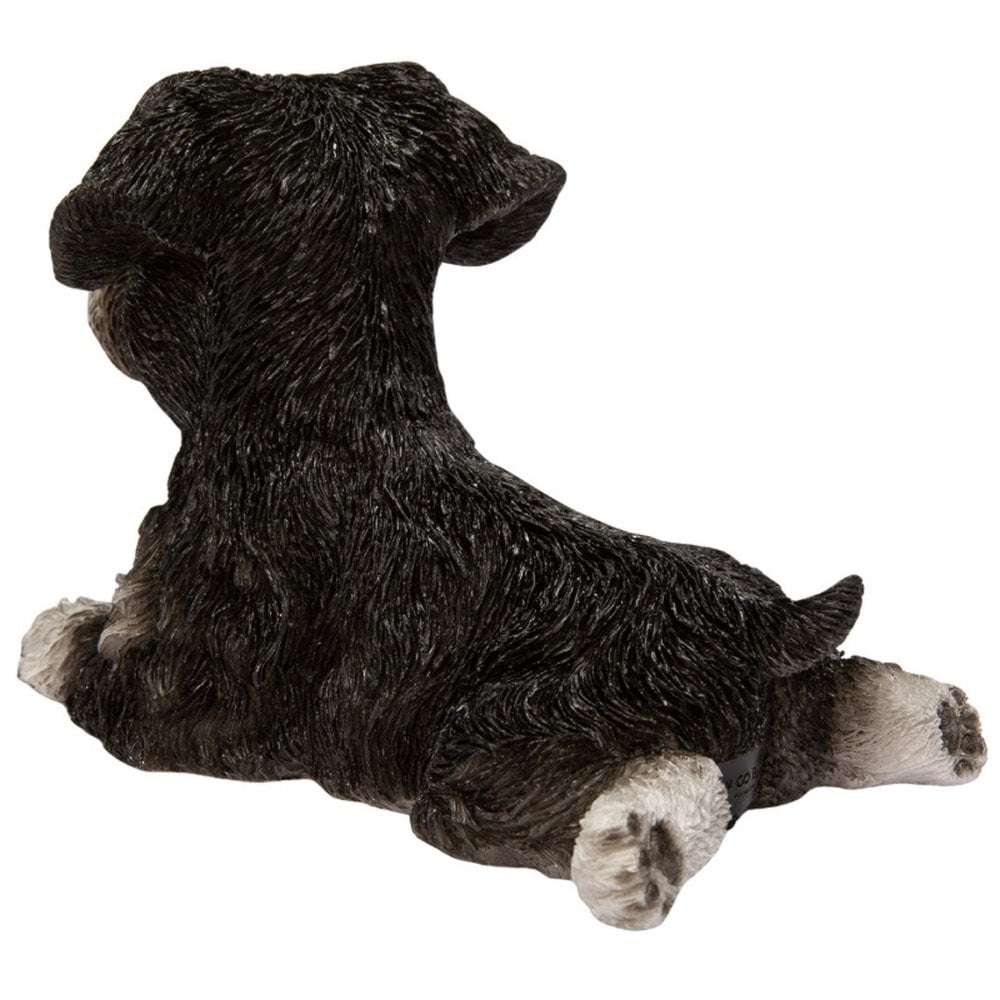 置物 woobia ウービア 犬 ミニチュアシュナウザー リラックスシュナウザー 中 幅15cm 伏せ 寝そべり リアル 本物そっくり イギリス生まれ 職人手彩色 縁起物 戌年 玄関 インテリア 新築祝い 引っ越し祝い 開店祝い 出産祝い 誕生日 お祝い ギフト プレゼント 犬好き